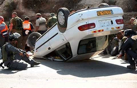 Tres soldados sionistas heridos en un atropello en Cisjordania